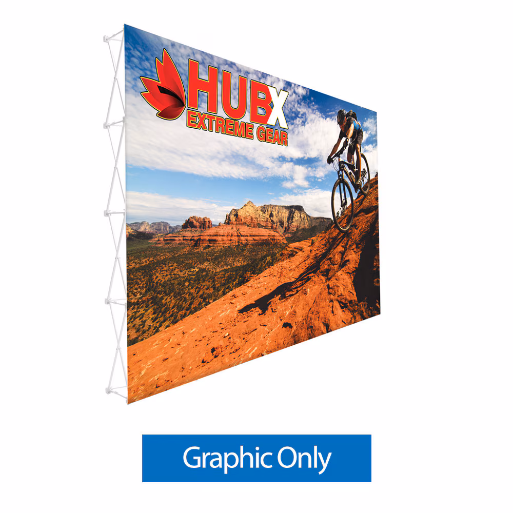 15 x 10 ft. RPL Fabric Pop Up Display Straight Graphic Only No Endcaps 01
