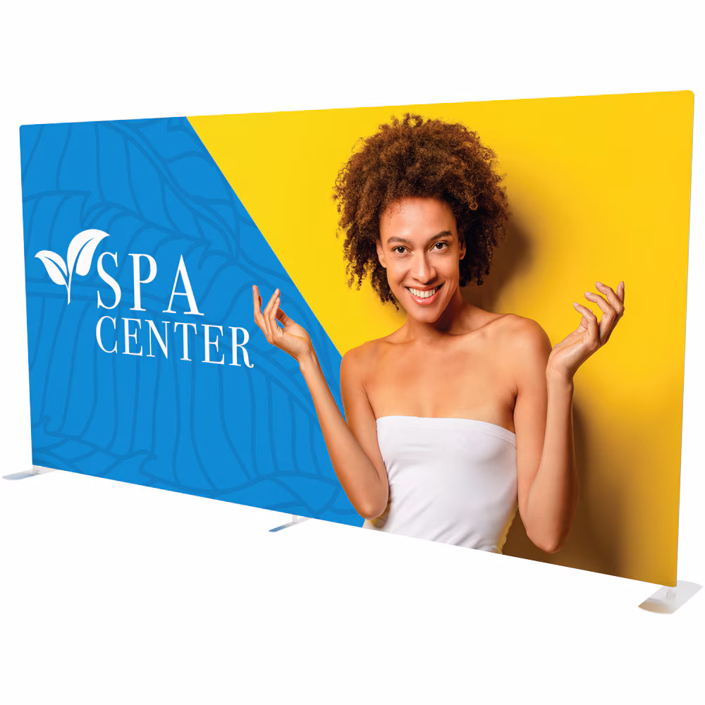 15X8 ft EZ Tube Display Single Sided Graphic Package with White Back Fabric 02