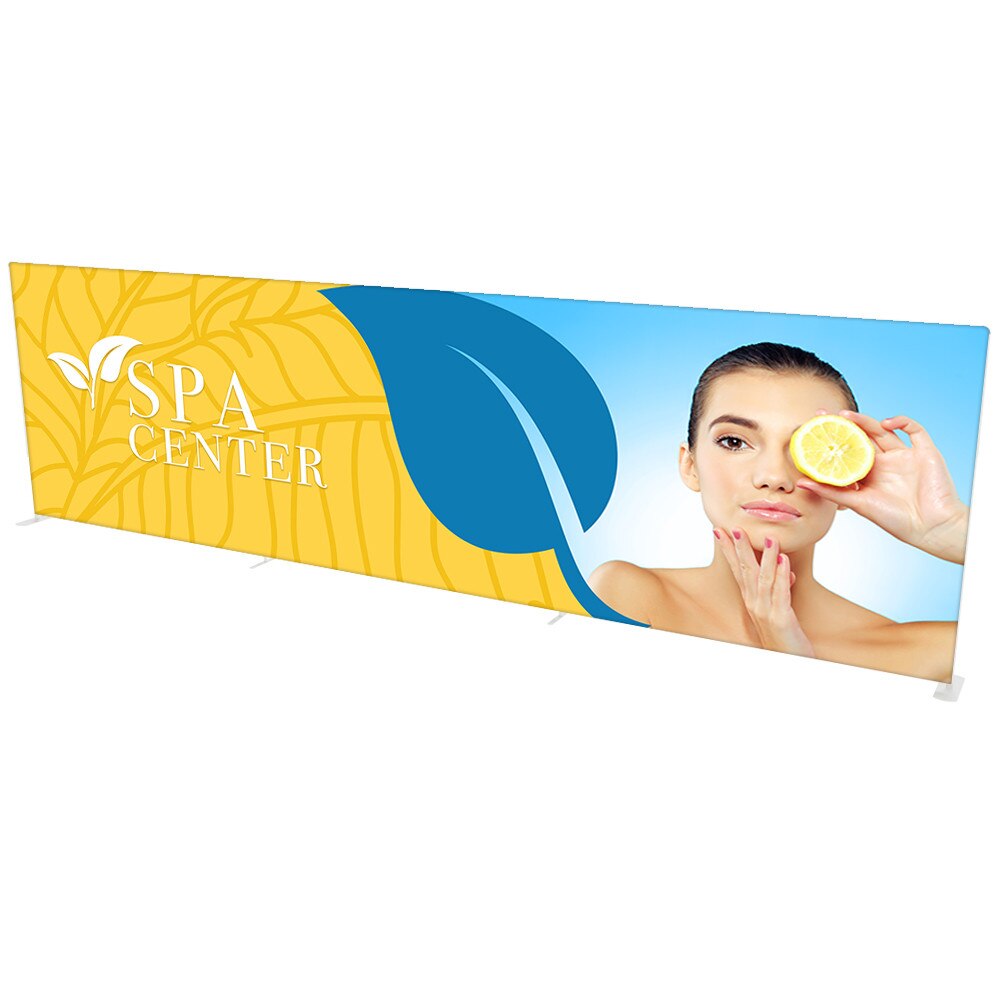 EZ Tube 30ft x 10ft Straight Single Sided Graphic Package with Black Back Fabric 02