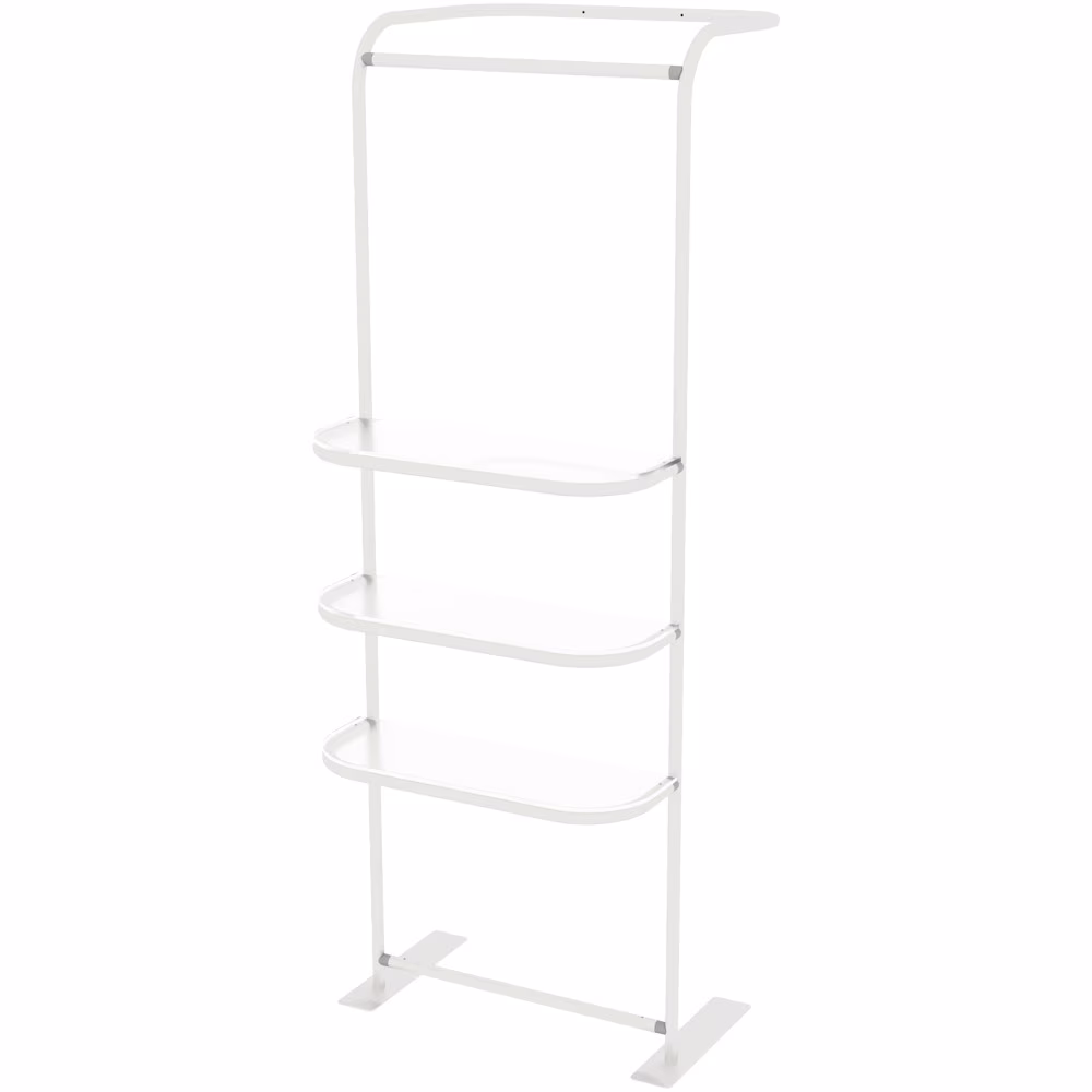 EZ Tube Waterfall Shelves Hardware Only 01