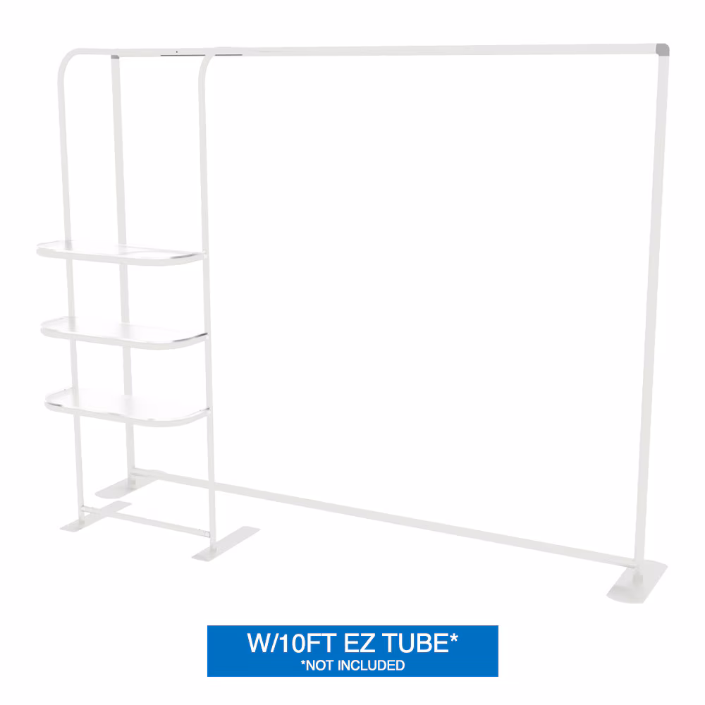 EZ Tube Waterfall Shelves Hardware Only 03