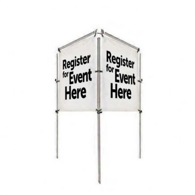 In Ground Banner 4x5 V Shaped