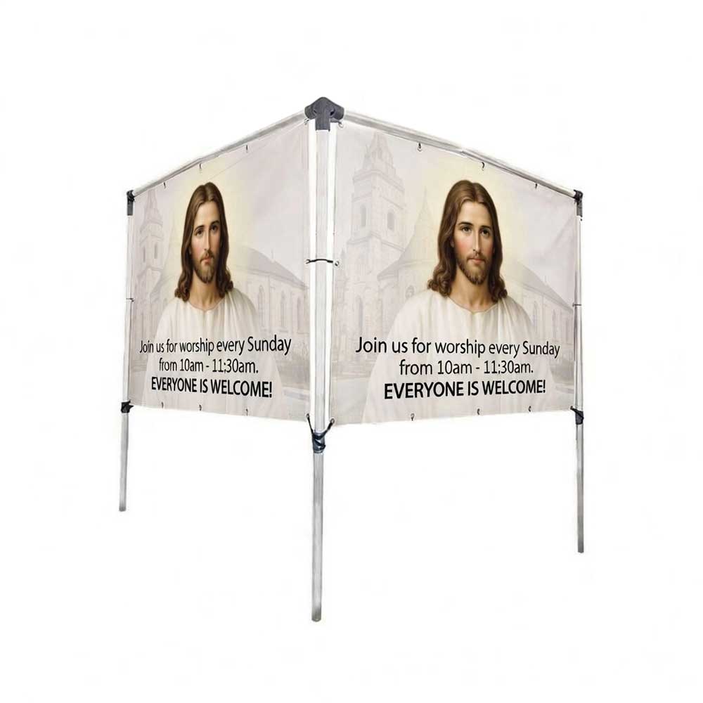 In Ground Banner 8x5 V Shaped