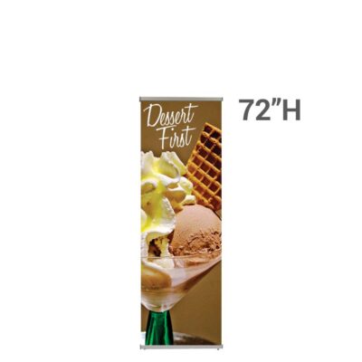 L24 Banner Stand 24 x 72 SUPER FLAT Graphic Package Stand Graphic 1