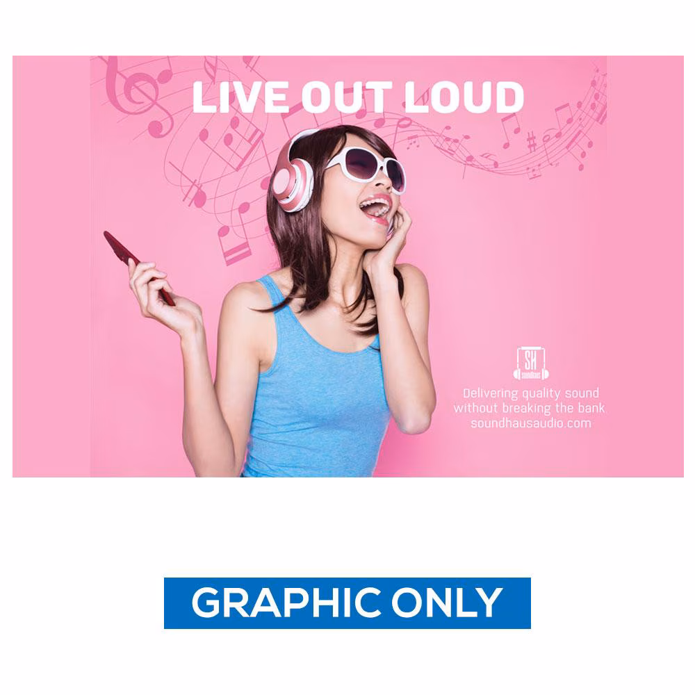 ONE CHOICE 10 ft Fabric Pop Up Display Single Sided Graphic Only 01