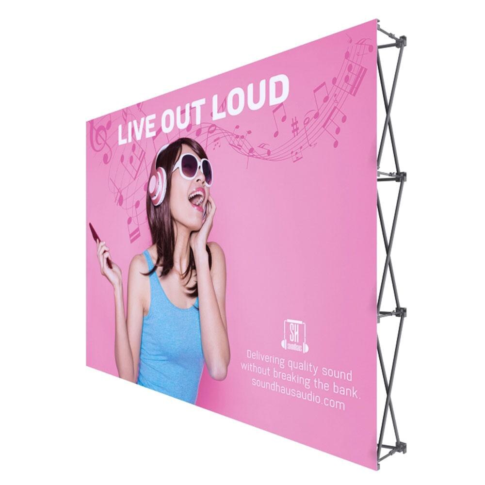 ONE CHOICE 10 ft Fabric Pop Up Display Single Sided Graphic Package No Endcaps 01