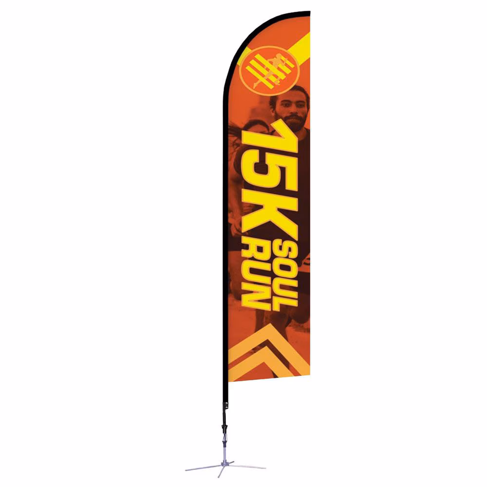 ONE CHOICE Feather Flag Large 14 Ft Graphic Package Double Sided X Base 01 (1)