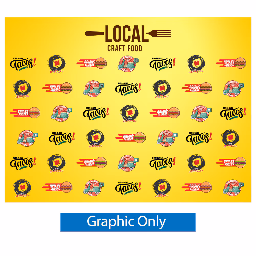 ONE CHOICE Slider Banner Stands Graphic Only 10x7.5 ft 01